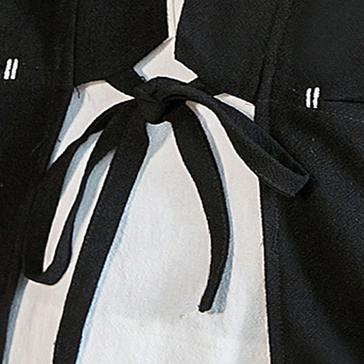 Buddha Stones Lace-Up Design Jacket Cotton Linen Men's Three Quarter Sleeve Kimono With Pockets - image 17