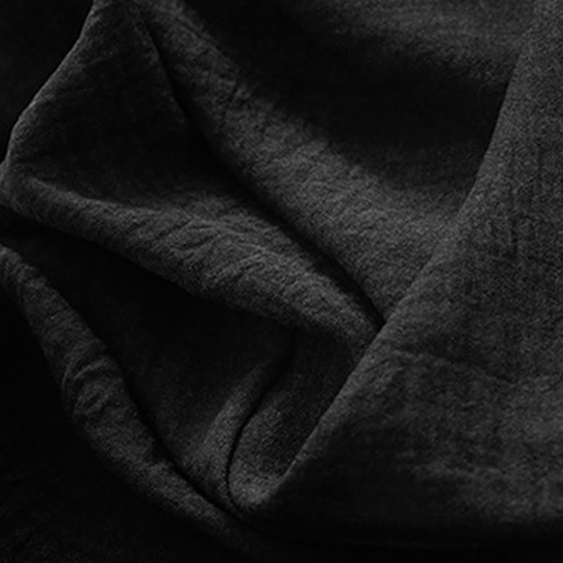 Buddha Stones Casual Summer Lace-Up Texture Design Women's Cotton Wide Leg Pants With Pockets - image 10