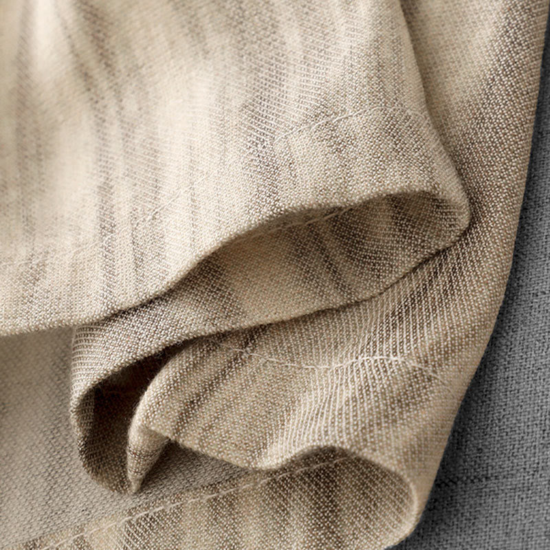 Buddha Stones Casual Tie-Dye Striped Design Drawstring Women's Cotton Wide Leg Pants With Pockets - image 15