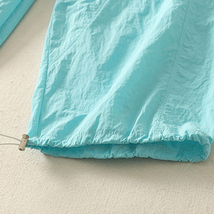 Buddha Stones Summer Vintage Plain Drawstring Cuffed Women's Pants With Pockets - image 25