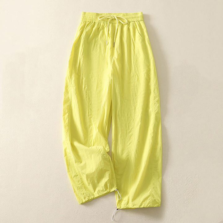 Buddha Stones Summer Vintage Plain Drawstring Cuffed Women's Pants With Pockets - GreenYellow - US8-10,UK/AU12-14,EU40-42 (2XL) - image 26