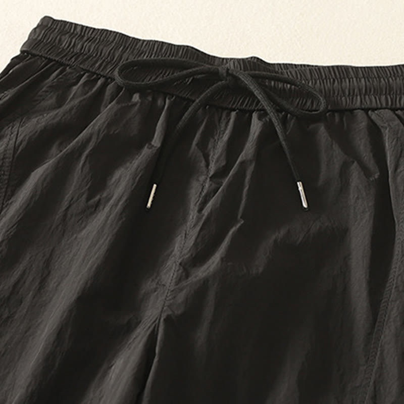 Buddha Stones Summer Vintage Plain Drawstring Cuffed Women's Pants With Pockets - image 16