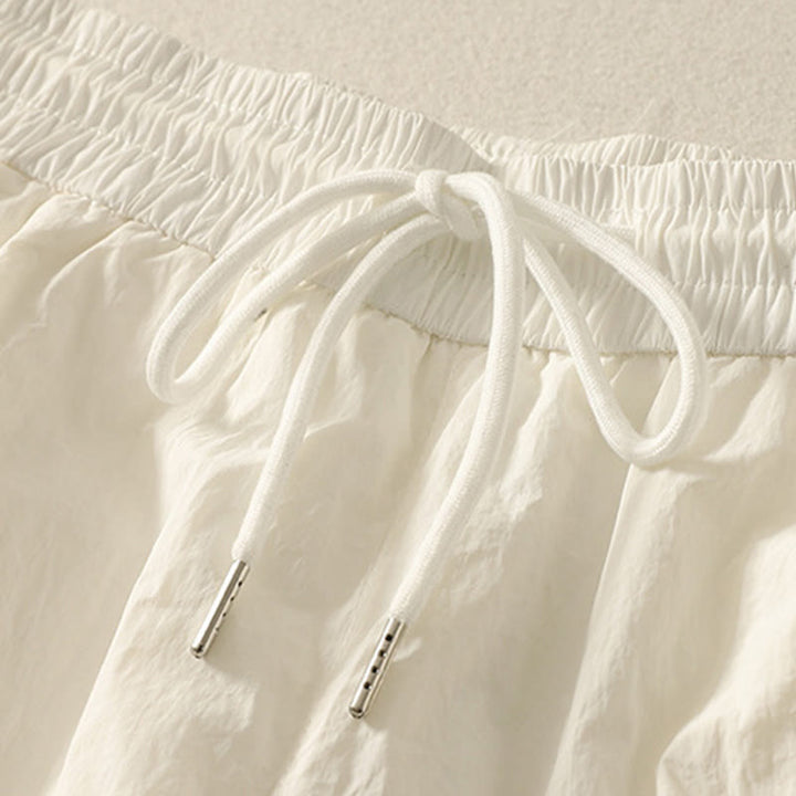 Buddha Stones Summer Vintage Plain Drawstring Cuffed Women's Pants With Pockets - image 7