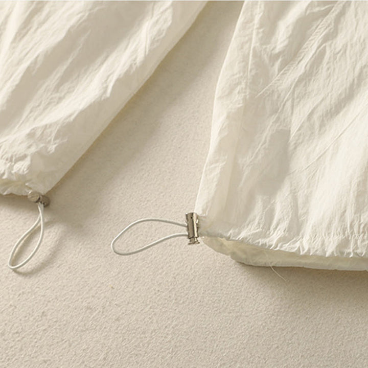 Buddha Stones Summer Vintage Plain Drawstring Cuffed Women's Pants With Pockets - image 11