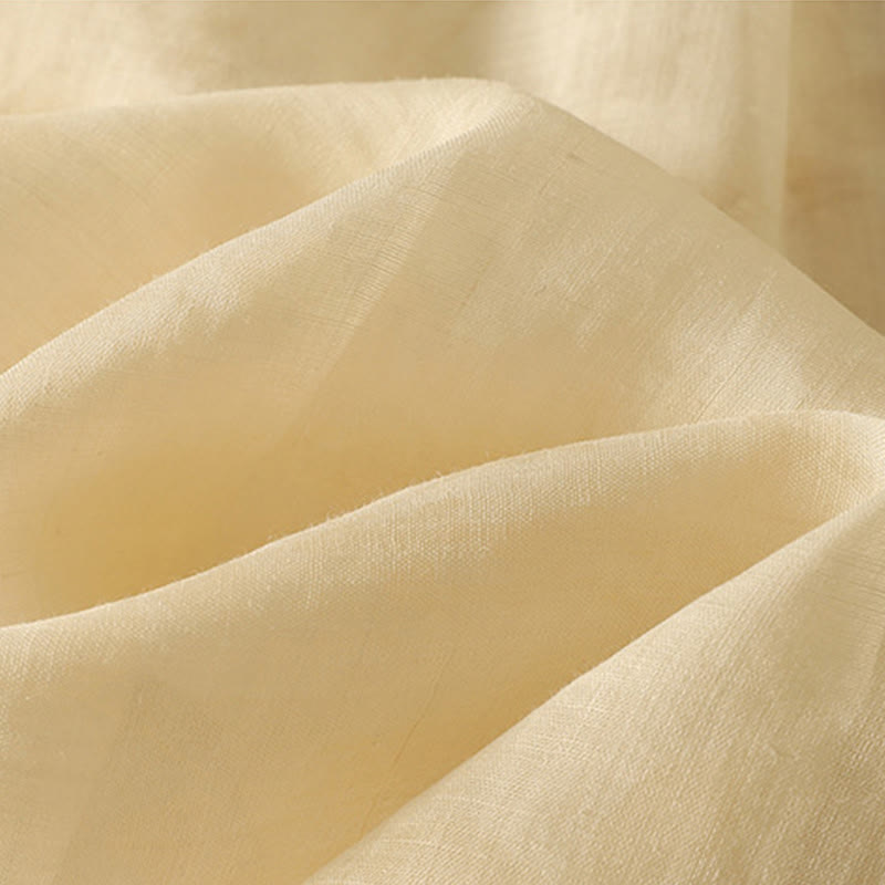 Buddha Stones Embroidery Frog-Button Mandarin Collar Cotton Women's Half Sleeves Shirt - image 3