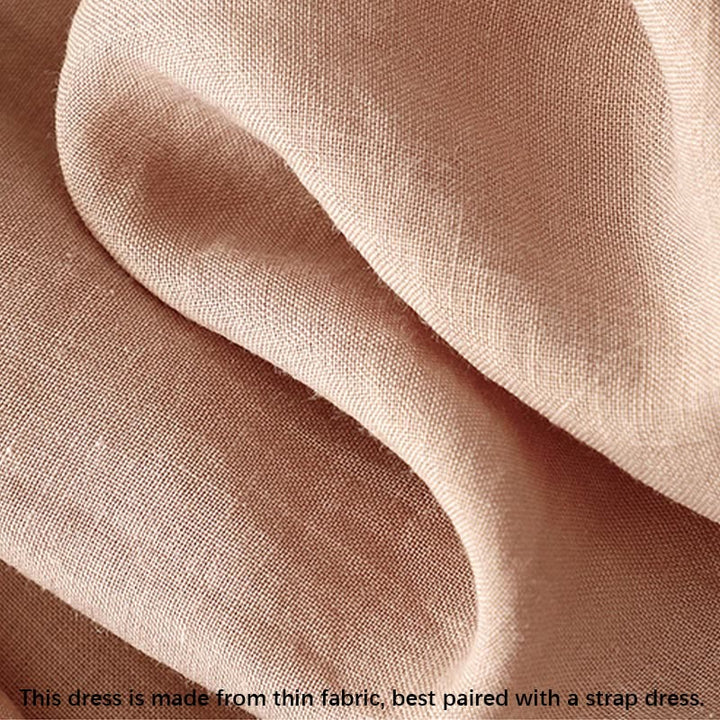 Buddha Stones Summer V-Neck Frog-Button Short Sleeve Cotton Linen Women's Midi Dress - image 8