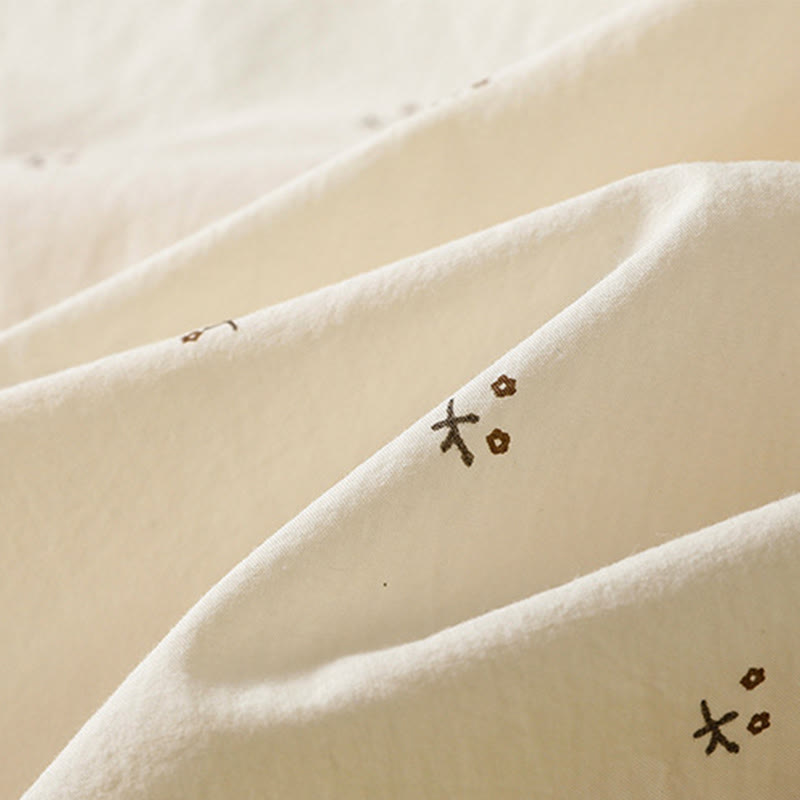 Buddha Stones Small Flowers Elastic Waist Cotton Women's Skirt With Pockets - image 12