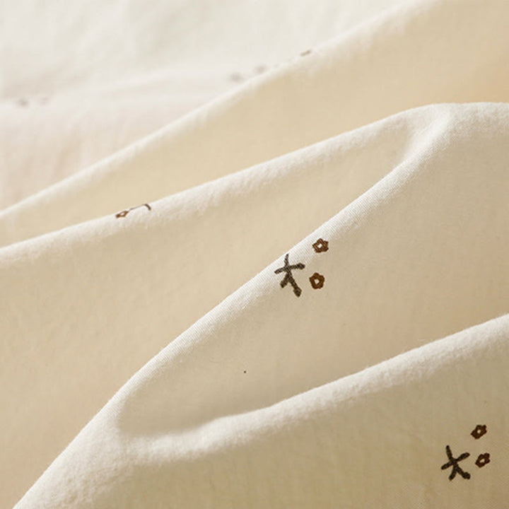 Buddha Stones Small Flowers Elastic Waist Cotton Women's Skirt With Pockets - image 12