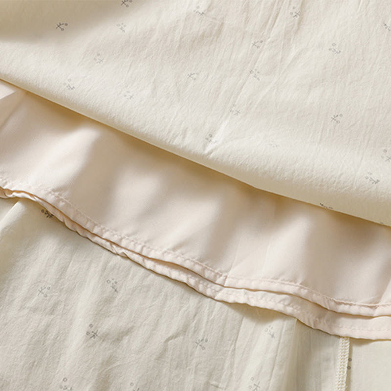 Buddha Stones Small Flowers Elastic Waist Cotton Women's Skirt With Pockets - image 7