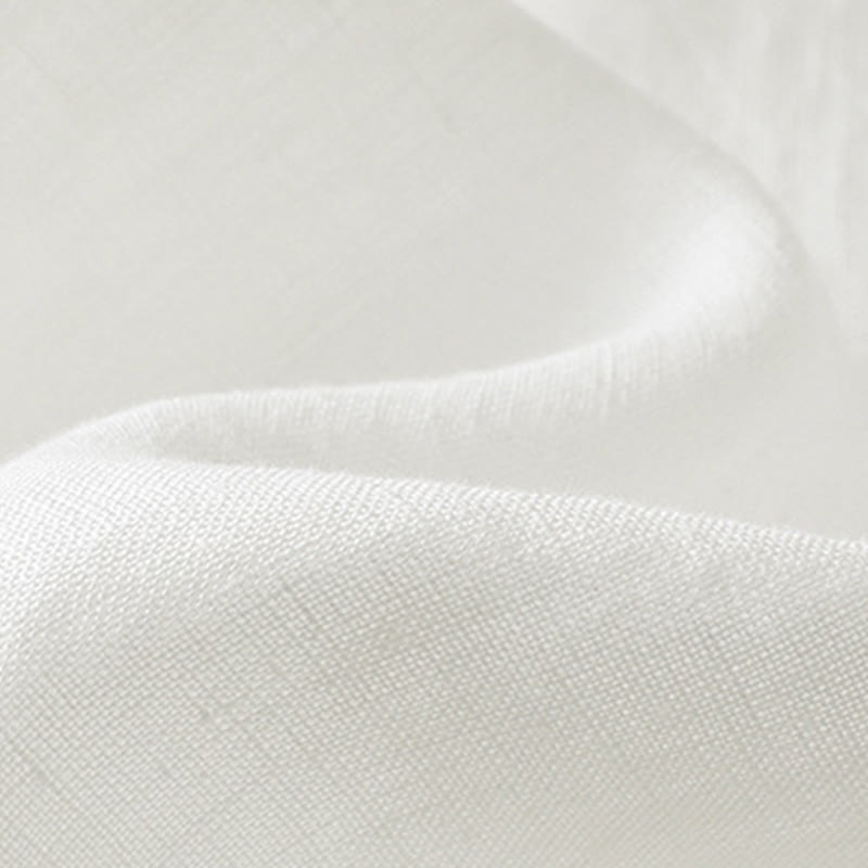 Buddha Stones Spring Plain Buttons Design V-Neck Long Sleeve Women's Cotton Linen Shirt - image 16