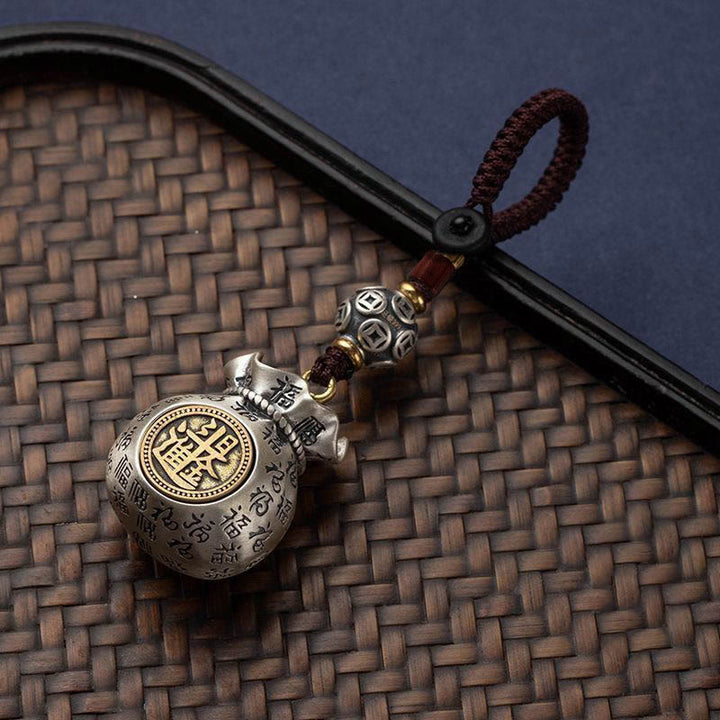 Buddha Stones Fu Character Money Bag Making Money Every Day Fortune Key Chain - Making Money Every Day - image 3