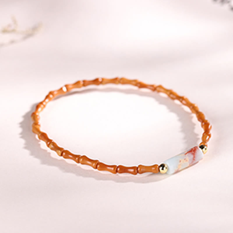 Buddha Stones Ultra-fine Olive Pit Peace Bracelet - image 3