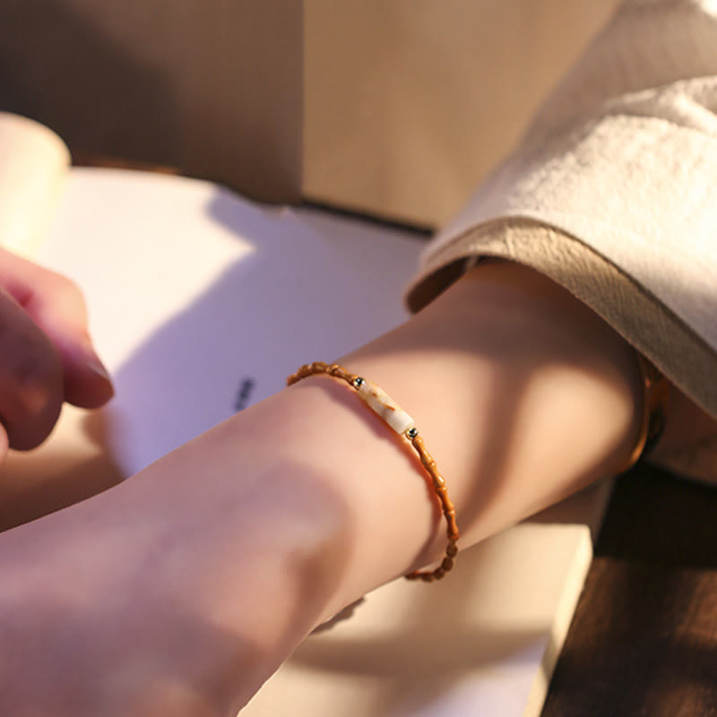 Buddha Stones Ultra-fine Olive Pit Peace Bracelet - image 4