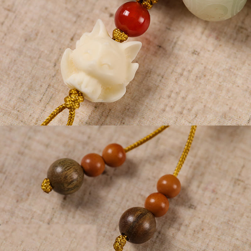 Buddha Stones Gradient Bodhi Seed Om Mani Padme Hum Carved Zakiram Peace Bracelet - image 15