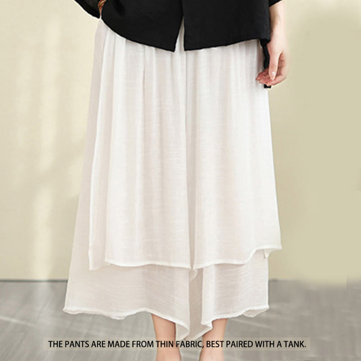 Buddha Stones 2pcs Casual Women's Frog Button Shirt Loose Pants Meditation Clothing Set - image 20