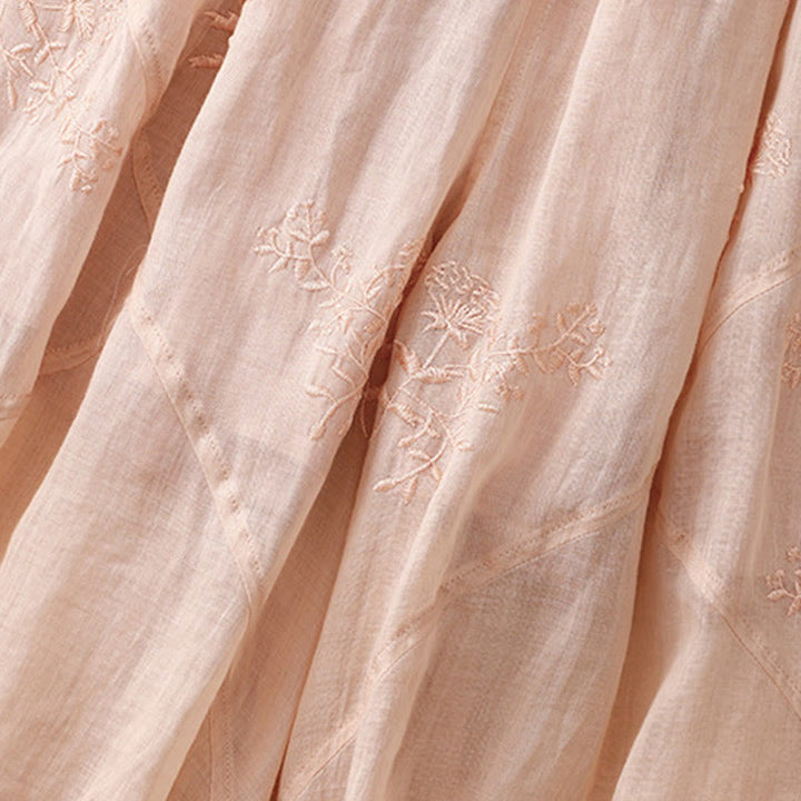 Buddha Stones Embroidered Pattern Women's Cotton Linen Harem Pants With Pockets - image 14