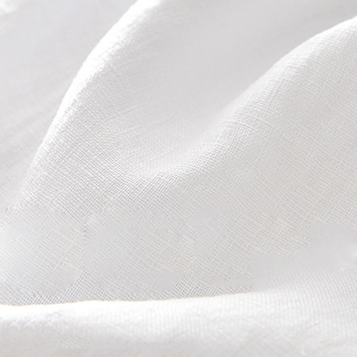 Buddha Stones Solid Summer Short Sleeve Buttons Linen Men's Shirt With Pockets - image 13