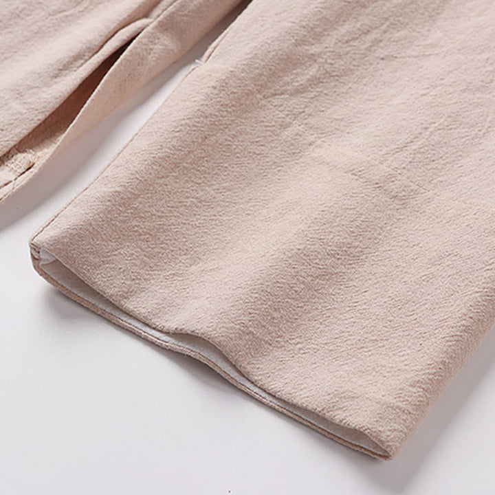 Buddha Stones Vintage Plain Chinese Frog-Button Cotton Long Sleeve Men's Shirt - image 8