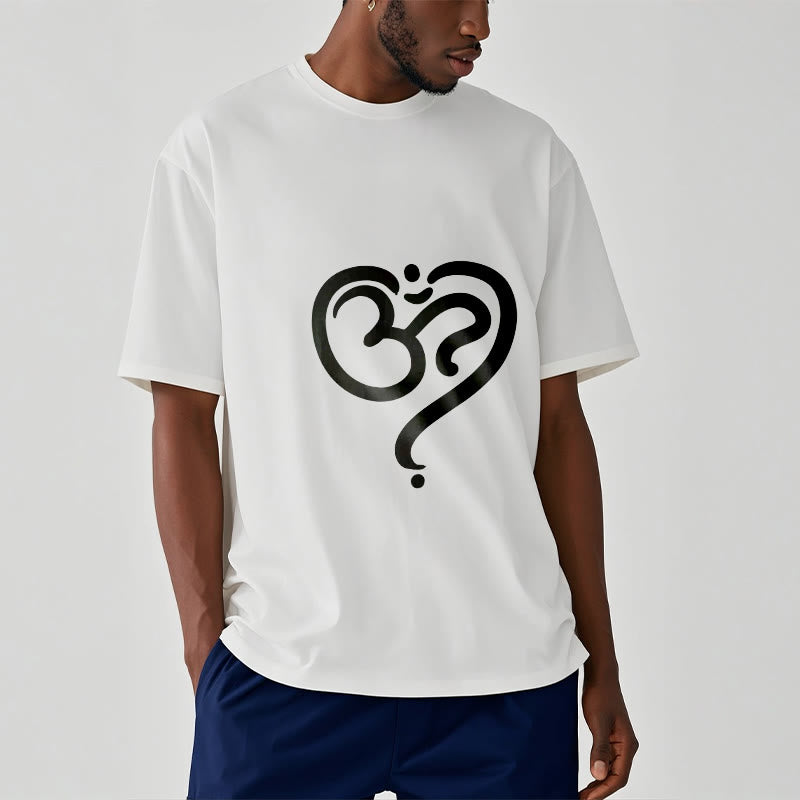 Buddha Stones Love Heart OM Symbol Design Tee T-shirt - image 6