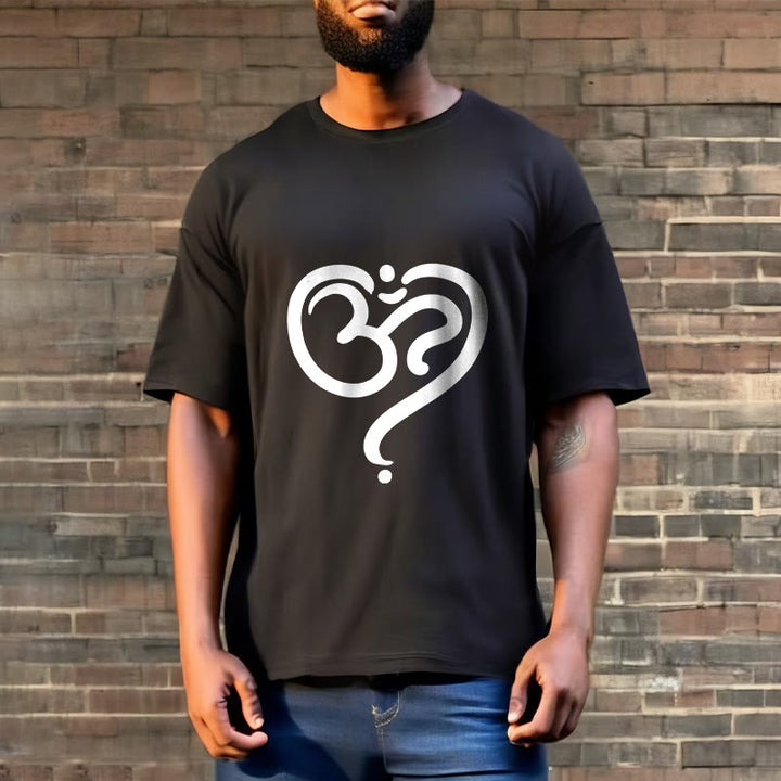 Buddha Stones Love Heart OM Symbol Design Tee T-shirt - image 2
