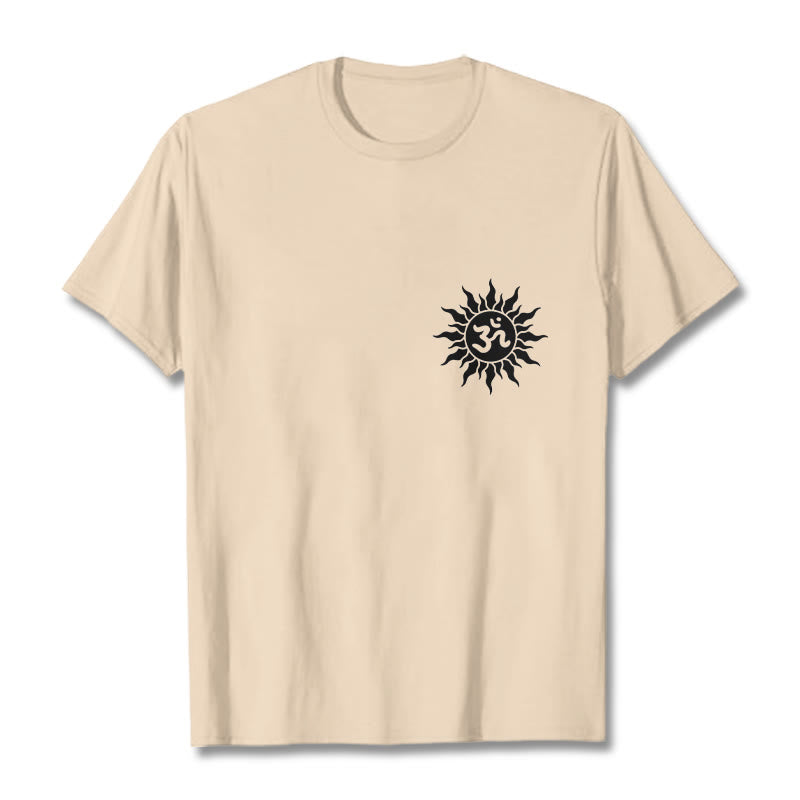 Buddha Stones Sun OM Symbol Design Tee T-shirt - Bisque - 2XL - image 11