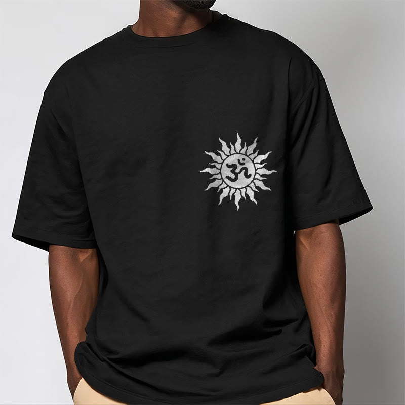 Buddha Stones Sun OM Symbol Design Tee T-shirt - image 1