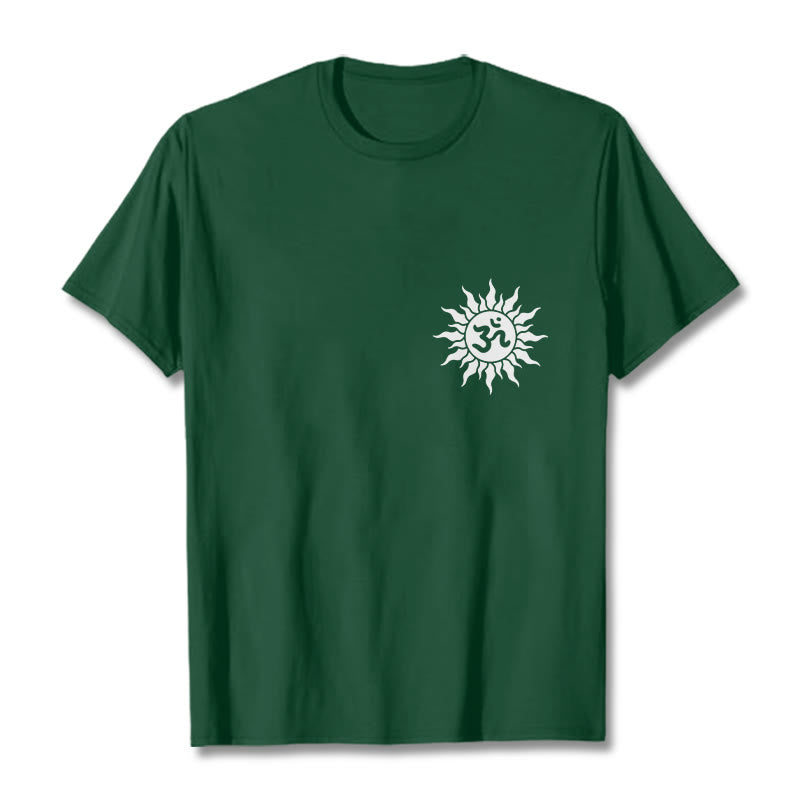 Buddha Stones Sun OM Symbol Design Tee T-shirt - ForestGreen - 2XL - image 5