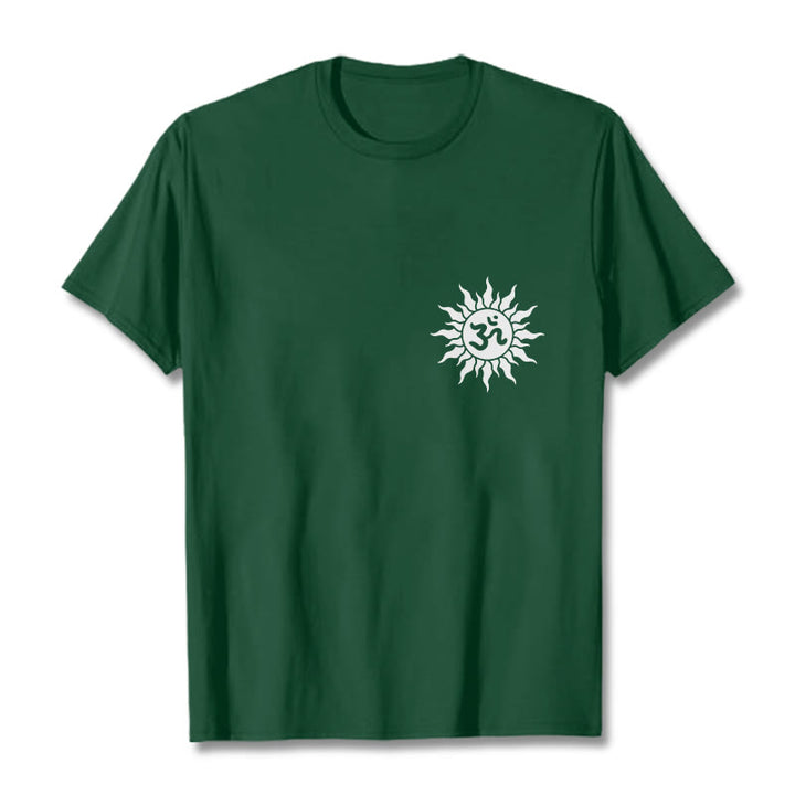Buddha Stones Sun OM Symbol Design Tee T-shirt - ForestGreen - 2XL - image 5