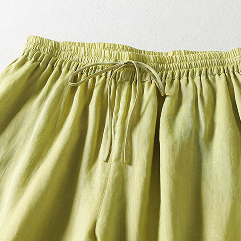 Buddha Stones Solid Color Lace-up Women's Wide Leg Pants - image 19