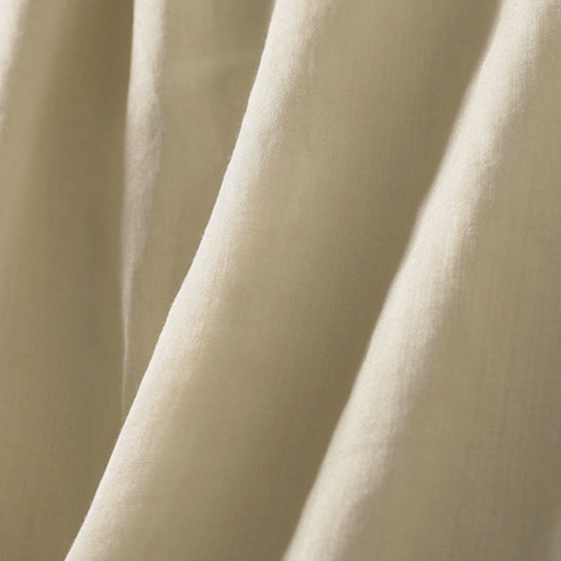 Buddha Stones Solid Color Lace-up Women's Wide Leg Pants - image 2