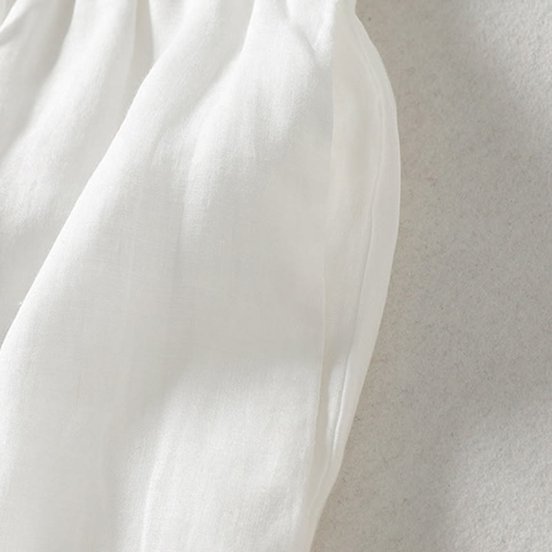 Buddha Stones Solid Color Lace-up Women's Wide Leg Pants - image 7