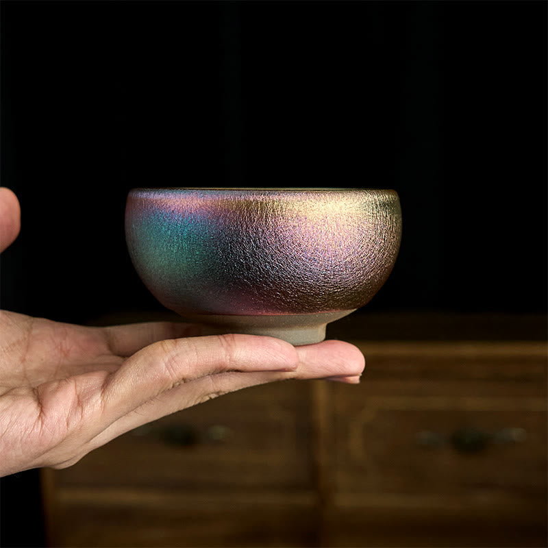 Buddha Stones Handmade Chinese Jianzhan Koi Fish Lotus Leaf Ceramic Teacup Kung Fu Tea Cup 150ml - image 13