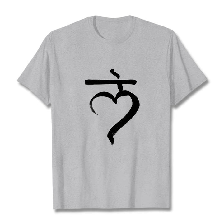 Buddha Stones Casual Lam Mantra Sanskrit Cotton Tee T-shirt - LightGrey - 2XL - image 19