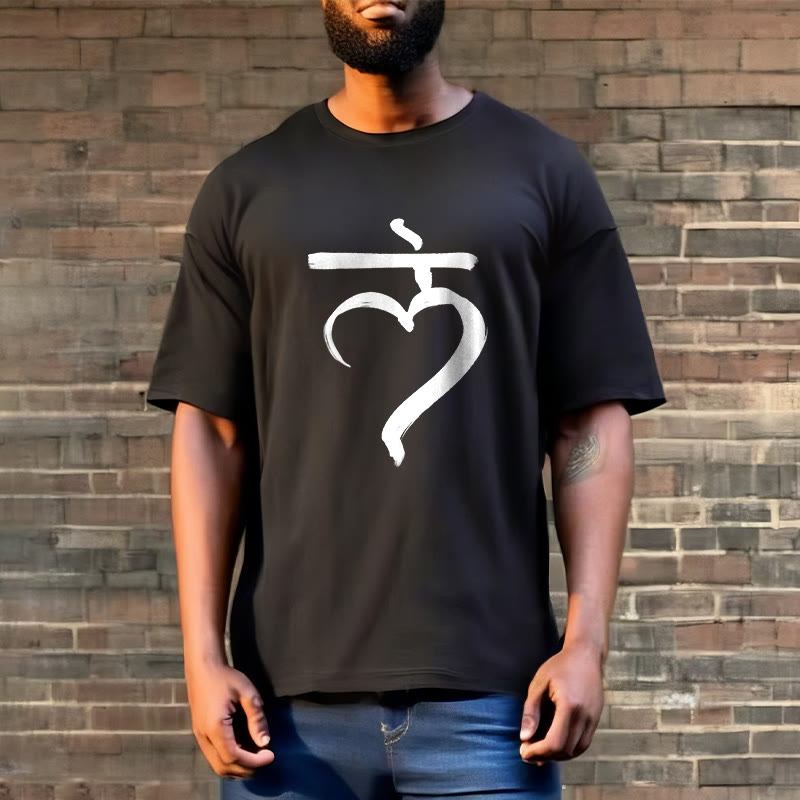 Buddha Stones Casual Lam Mantra Sanskrit Cotton Tee T-shirt - image 2