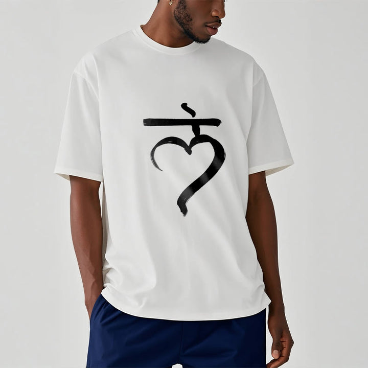 Buddha Stones Casual Lam Mantra Sanskrit Cotton Tee T-shirt - image 6