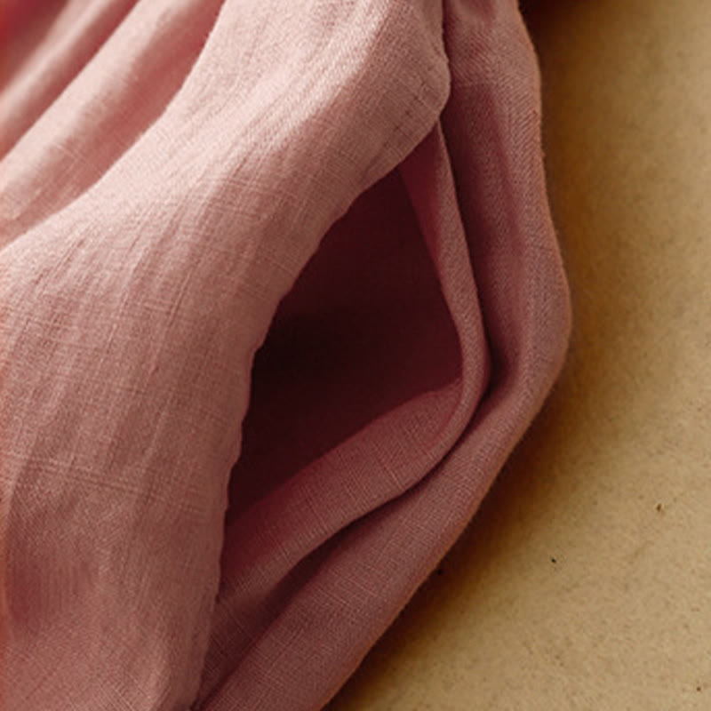 Buddha Stones Casual Embroidered Petals Women's Cotton Linen 7-8 Length Harem Pants With Pockets - image 13