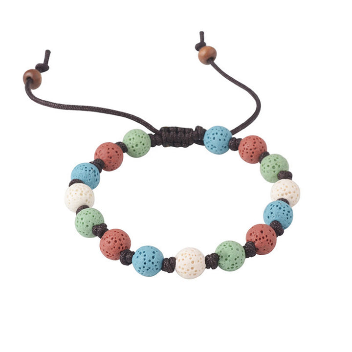 Buddha Stones Colorful Lava Rock Support Bracelet - image 13