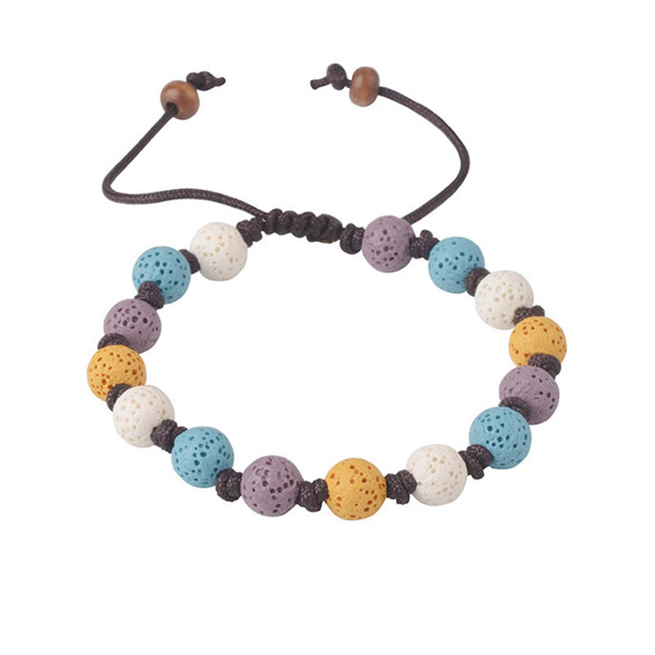 Buddha Stones Colorful Lava Rock Support Bracelet - image 17