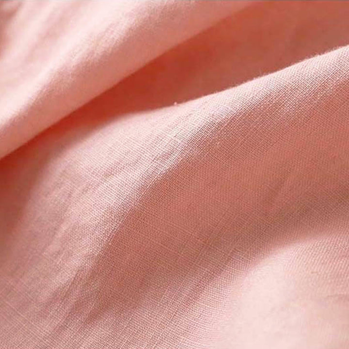 Buddha Stones Casual Embroidered Flowers Slant Collar Strap Long Sleeve Cotton Women's Shirt - image 5