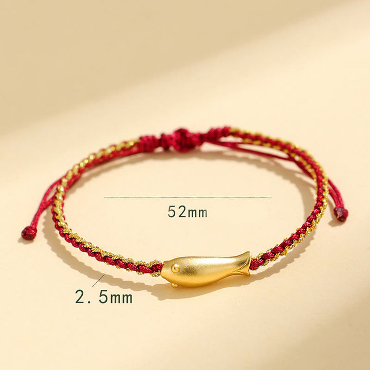 Buddha Stones 999 Sterling Silver Lucky Koi Fish Protection Rope Bracelet - image 13