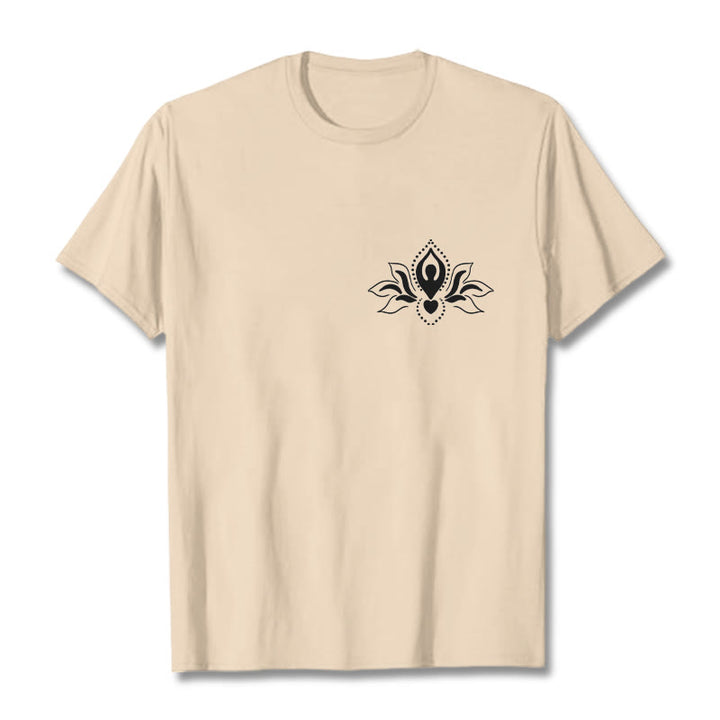 Buddha Stones Lotus Meditation Buddha Pattern Design Tee T-shirt - Bisque - 2XL - image 8