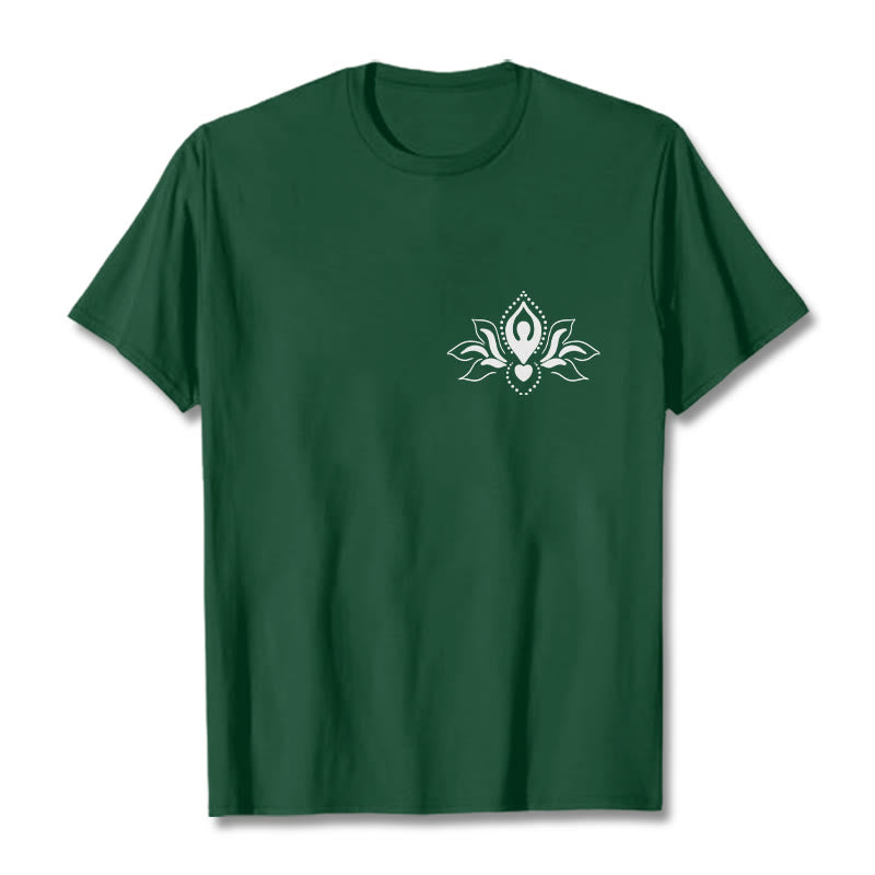 Buddha Stones Lotus Meditation Buddha Pattern Design Tee T-shirt - ForestGreen - 2XL - image 10