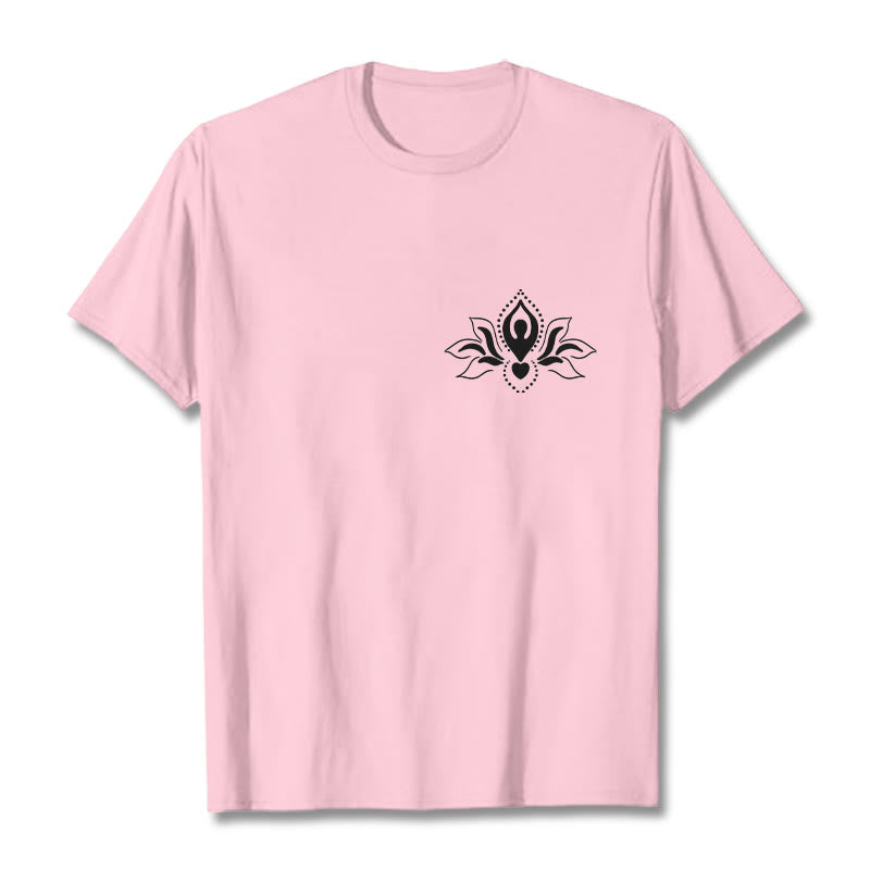 Buddha Stones Lotus Meditation Buddha Pattern Design Tee T-shirt - LightPink - 2XL - image 12