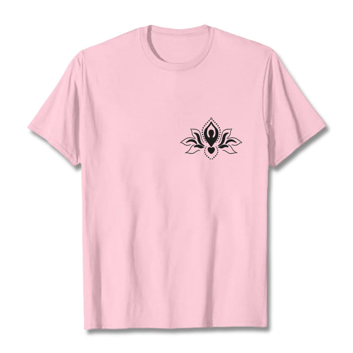 Buddha Stones Lotus Meditation Buddha Pattern Design Tee T-shirt - LightPink - 2XL - image 12