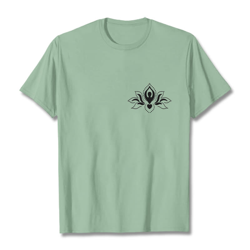 Buddha Stones Lotus Meditation Buddha Pattern Design Tee T-shirt - PaleGreen - 2XL - image 14