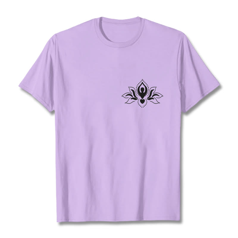 Buddha Stones Lotus Meditation Buddha Pattern Design Tee T-shirt - Plum - 2XL - image 16