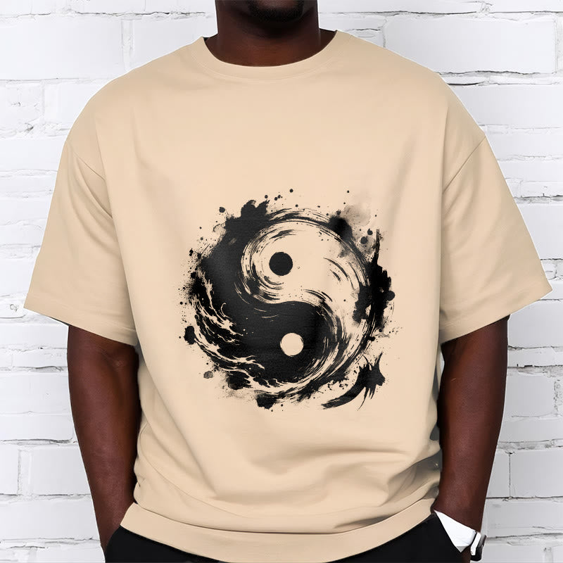 Buddha Stones Ink Yin Yang Pattern Balance Design Tee T-shirt - image 9