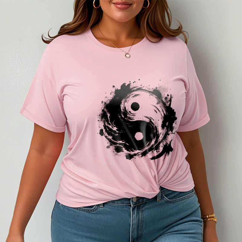 Buddha Stones Ink Yin Yang Pattern Balance Design Tee T-shirt - image 13
