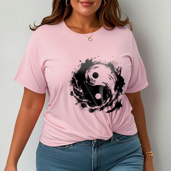 Buddha Stones Ink Yin Yang Pattern Balance Design Tee T-shirt - image 13