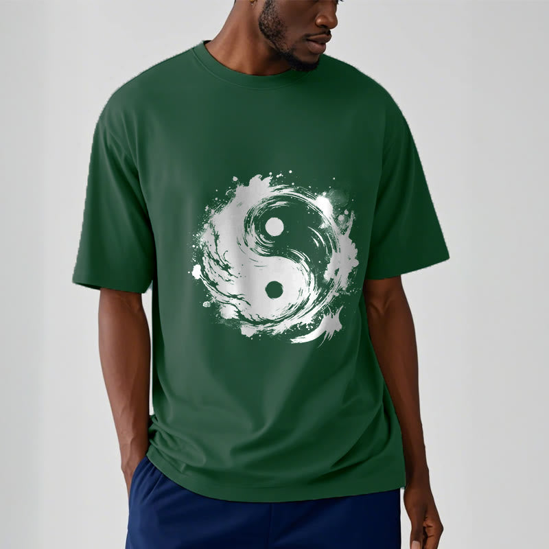 Buddha Stones Ink Yin Yang Pattern Balance Design Tee T-shirt - image 11